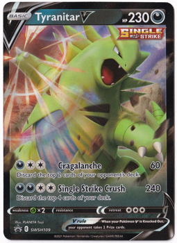 Tyranitar V - SWSH109 - Pokemon Single Promotional Card