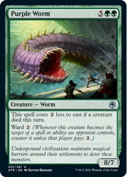Purple Worm - ADVENTURES IN THE FORGOTTEN REALMS - 201/281 - Magic the Gathering Single Card