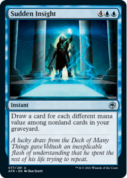 Sudden Insight (FOIL) - ADVENTURES IN THE FORGOTTEN REALMS - 077/281 - Magic the Gathering Single Card