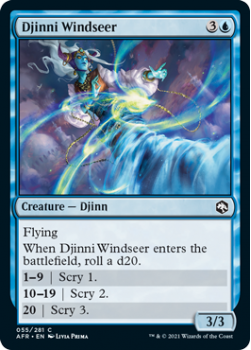 Djinni Windseer (FOIL) - ADVENTURES IN THE FORGOTTEN REALMS - 055/281 - Magic the Gathering Single Card