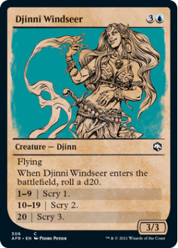 Djinni Windseer (Showcase) - MAGIC SET NAME - 306 - Magic the Gathering Single Card