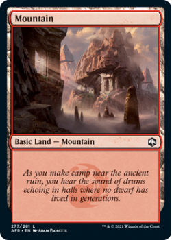 Mountain (FOIL) - ADVENTURES IN THE FORGOTTEN REALMS - 277/281 - Magic the Gathering Single Card
