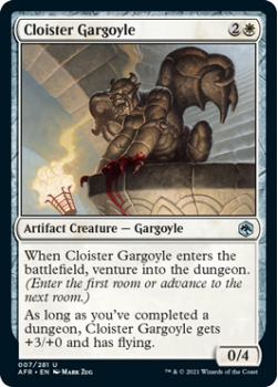Cloister Gargoyle - ADVENTURES IN THE FORGOTTEN REALMS - 007/281 - Magic the Gathering Single Card