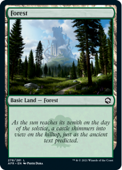 Forest (FOIL) - ADVENTURES IN THE FORGOTTEN REALMS - 278/281 - Magic the Gathering Single Card