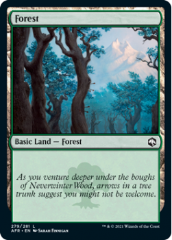 Forest (FOIL) - ADVENTURES IN THE FORGOTTEN REALMS - 279/281 - Magic the Gathering Single Card