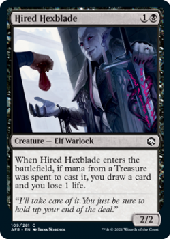 Hired Hexblade (FOIL) - ADVENTURES IN THE FORGOTTEN REALMS - 109/281 - Magic the Gathering Single Card