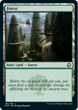 Forest (FOIL) - ADVENTURES IN THE FORGOTTEN REALMS - 281/281 - Magic the Gathering Single Card
