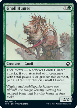 Gnoll Hunter - ADVENTURES IN THE FORGOTTEN REALMS - 185/281 - Magic the Gathering Single Card