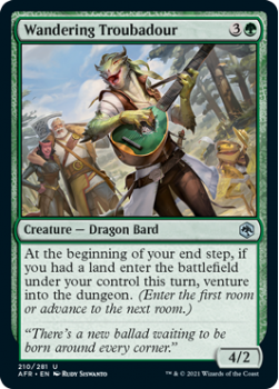 Wandering Troubadour - ADVENTURES IN THE FORGOTTEN REALMS - 210/281 - Magic the Gathering Single Card