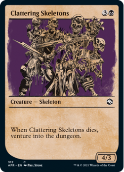Clattering Skeletons (Showcase) - MAGIC SET NAME - 312 - Magic the Gathering Single Card