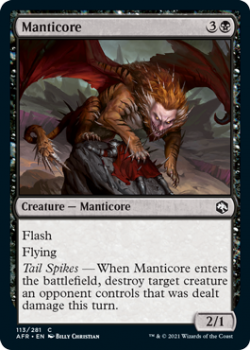 Manticore (FOIL) - ADVENTURES IN THE FORGOTTEN REALMS - 113/281 - Magic the Gathering Single Card