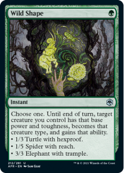 Wild Shape - ADVENTURES IN THE FORGOTTEN REALMS - 212/281 - Magic the Gathering Single Card