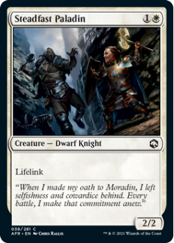 Steadfast Paladin (FOIL) - ADVENTURES IN THE FORGOTTEN REALMS - 038/281 - Magic the Gathering Single Card