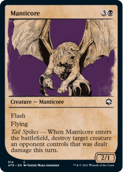 Manticore (Showcase) - MAGIC SET NAME - 314 - Magic the Gathering Single Card