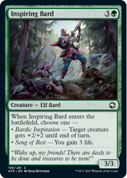 Inspiring Bard - ADVENTURES IN THE FORGOTTEN REALMS - 189/281 - Magic the Gathering Single Card