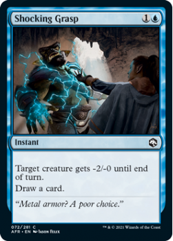 Shocking Grasp (FOIL) - ADVENTURES IN THE FORGOTTEN REALMS - 072/281 - Magic the Gathering Single Card