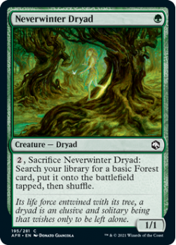 Neverwinter Dryad - ADVENTURES IN THE FORGOTTEN REALMS - 195/281 - Magic the Gathering Single Card