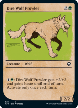 Dire Wolf Prowler (Showcase) (FOIL) - MAGIC SET NAME - 325 - Magic the Gathering Single Card