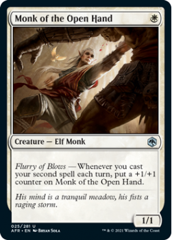 Monk of the Open Hand - ADVENTURES IN THE FORGOTTEN REALMS - 025/281 - Magic the Gathering Single Card
