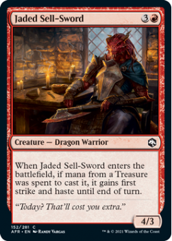 Jaded Sell-Sword - ADVENTURES IN THE FORGOTTEN REALMS - 152/281 - Magic the Gathering Single Card