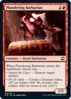 Plundering Barbarian - ADVENTURES IN THE FORGOTTEN REALMS - 158/281 - Magic the Gathering Single Card