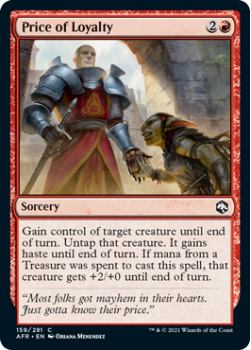 Price of Loyalty - ADVENTURES IN THE FORGOTTEN REALMS - 159/281 - Magic the Gathering Single Card