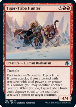 Tiger-Tribe Hunter - ADVENTURES IN THE FORGOTTEN REALMS - 163/281 - Magic the Gathering Single Card