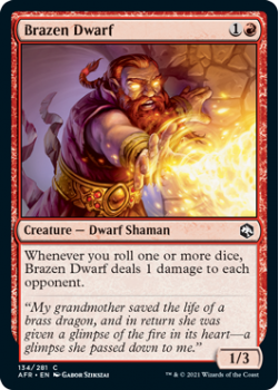 Brazen Dwarf - ADVENTURES IN THE FORGOTTEN REALMS - 134/281 - Magic the Gathering Single Card