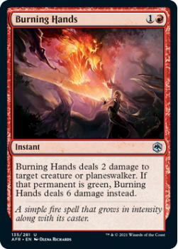 Burning Hands - ADVENTURES IN THE FORGOTTEN REALMS - 135/281 - Magic the Gathering Single Card
