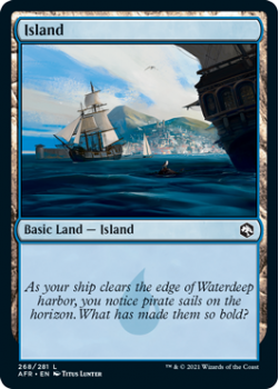 Island - ADVENTURES IN THE FORGOTTEN REALMS - 268/281 - Magic the Gathering Single Card