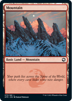 Mountain - ADVENTURES IN THE FORGOTTEN REALMS - 275/281 - Magic the Gathering Single Card