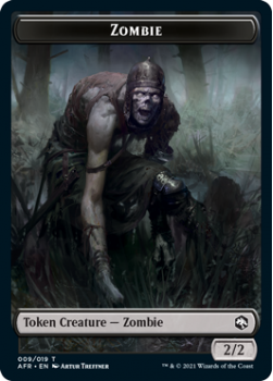 Zombie Token - ADVENTURES IN THE FORGOTTEN REALMS - 009/019 - Magic the Gathering Single Card