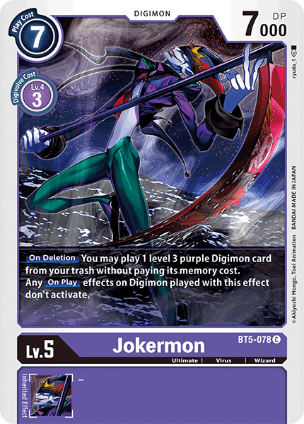 Jokermon : BT5-078 BATTLE OF OMNI - Digimon Card Game Single Card Jokermon : BT5-078 BATTLE OF OMNI - Digimon Card Game Single Card