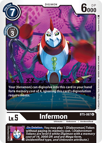 Infermon : BT5-067 BATTLE OF OMNI - Digimon Card Game Single Card