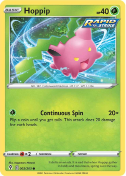 Hoppip : SWORD AND SHIELD - EVOLVING SKIES - 02/203 - Pokemon Single Card