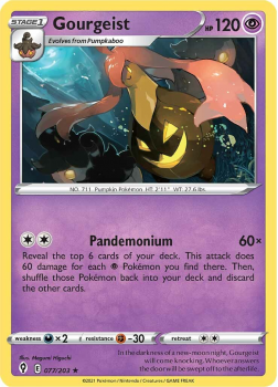 Gourgeist : SWORD AND SHIELD - EVOLVING SKIES - 77/203 - Pokemon Single Card