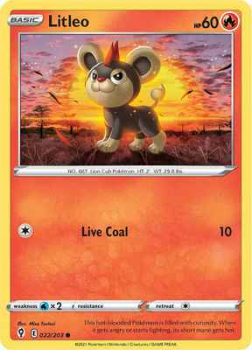Litleo : SWORD AND SHIELD - EVOLVING SKIES - 22/203 - Pokemon Single Card