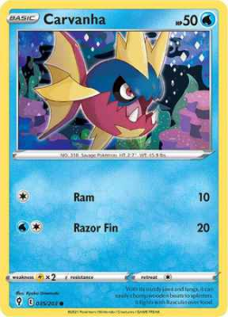 Carvanha : SWORD AND SHIELD - EVOLVING SKIES - 35/203 - Pokemon Single Card