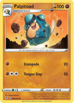 Palpitoad : SWORD AND SHIELD - EVOLVING SKIES - 89/203 - Pokemon Single Card