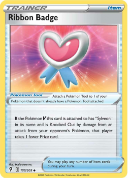 Ribbon Badge : SWORD AND SHIELD - EVOLVING SKIES - 155/203 - Pokemon Single Card