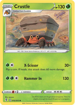 Crustle : SWORD AND SHIELD - EVOLVING SKIES - 12/203 - Pokemon Single Card