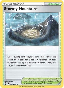Stormy Mountains : SWORD AND SHIELD - EVOLVING SKIES - 161/203 - Pokemon Single Card