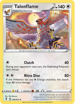 Talonflame : SWORD AND SHIELD - EVOLVING SKIES - 140/203 - Pokemon Single Card