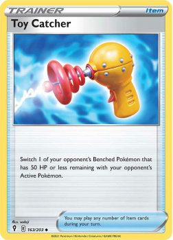Toy Catcher : SWORD AND SHIELD - EVOLVING SKIES - 163/203 - Pokemon Single Card