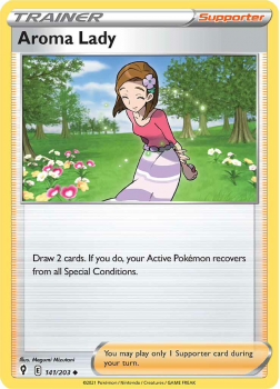 Aroma Lady : SWORD AND SHIELD - EVOLVING SKIES - 141/203 - Pokemon Single Card