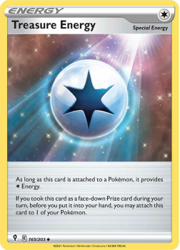 Treasure Energy : SWORD AND SHIELD - EVOLVING SKIES - 165/203 - Pokemon Single Card