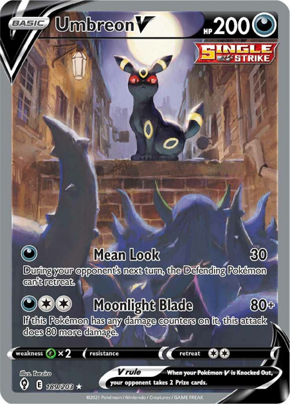 Umbreon V : SWORD AND SHIELD - EVOLVING SKIES - 189/203 - Pokemon ...