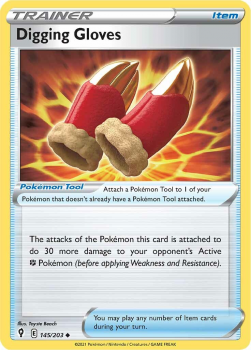 Digging Gloves : SWORD AND SHIELD - EVOLVING SKIES - 145/203 - Pokemon Single Card