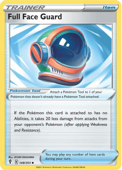 Full Face Guard : SWORD AND SHIELD - EVOLVING SKIES - 148/203 - Pokemon Single Card