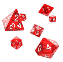 Oakie Doakie Dice Set RPG Translucent - Red (7) - Image 2
